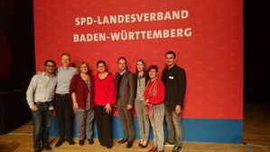 Die Delegation des Kreis Ludwigsburg mit Leni Breymaier und Louisa Boos